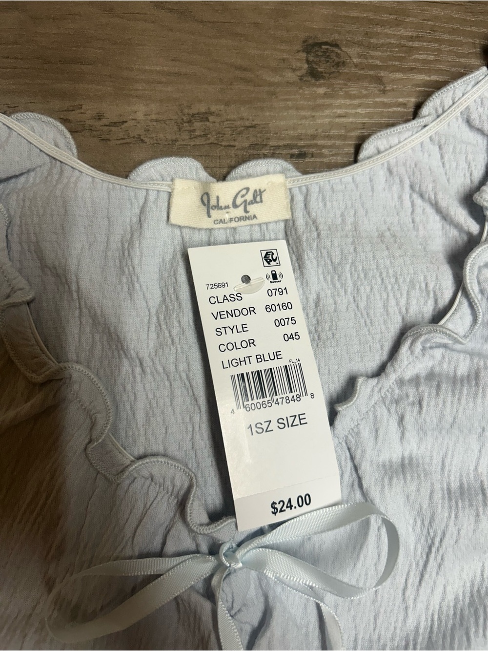 Light Blue Ruffle Tie-Front Tank Top by PacSun - Picture 4 of 7